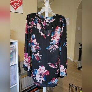 Floral Long Sleeve Blouse - Ava & Viv - 2X